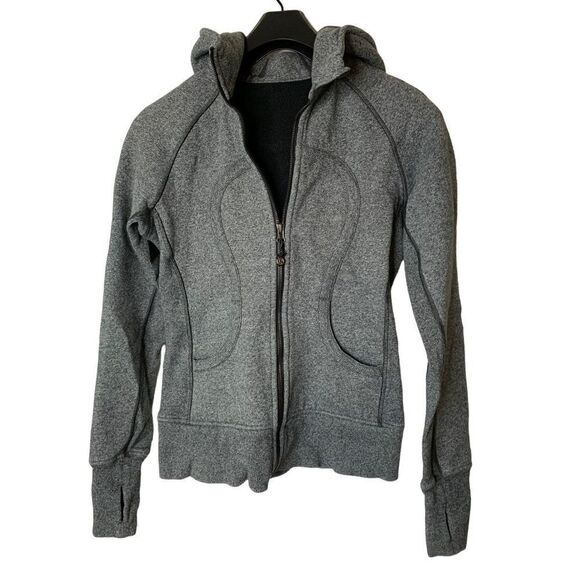 Lululemon Scuba hoodie sweatshirt full zip gray women's size 6 - Picture 1 of 6